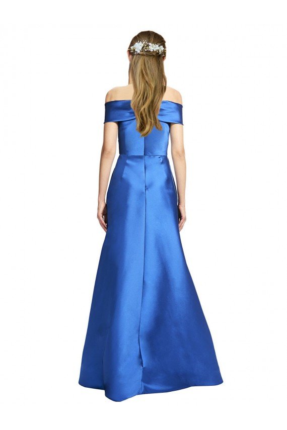 Cheapest Sleeveless Off the Shoulder Ball Gown Formal Satin Bridesmaid Dress / Prom Dress UK