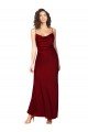Cheapest Cowl Neck Low Back Formal Silky Satin Bridesmaid Dress / Prom Dress with Thin Back Straps UK