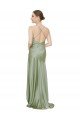 Cheapest Formal Silky Satin Bridesmaid Dress / Prom Dress with Bias Cut Skirt UK