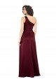 Cheapest One Shoulder Formal Silky Satin Bridesmaid Dress / Prom Dress with Subtle Pleats UK