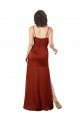 Cheapest Floor-Length Formal Silky Satin Bridesmaid Dress / Prom Dress with Skirt Slit UK