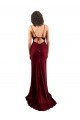 Cheapest Cowl Neck Long Criss Cross Open Back Formal Silky Satin Bridesmaid Dress / Prom Dress UK