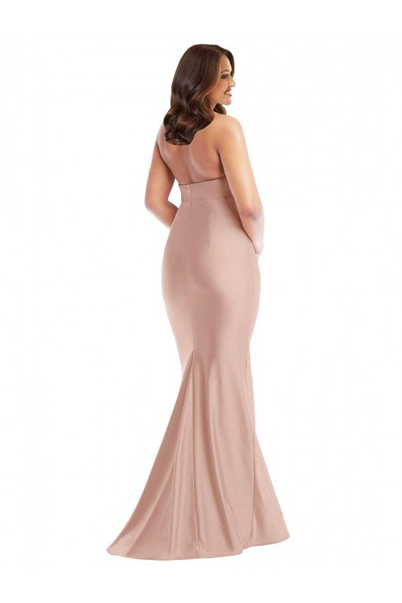 Cheapest Criss Cross Halter Open Back Formal Silky Satin Mermaid Bridesmaid Dress / Prom Dress UK