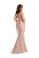 Cheapest Criss Cross Halter Open Back Formal Silky Satin Mermaid Bridesmaid Dress / Prom Dress UK