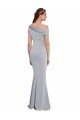 Cheapest Off the Shoulder Asymmetrical Mermaid Formal Crepe Bridesmaid Dress / Prom Dress UK