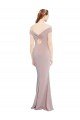 Cheapest Knotted Off the Shoulder Formal Crepe Bridesmaid Dress / Prom Dress with Cut-Out Back UK