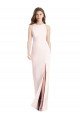 Cheapest Diamond Cutout Back Trumpet Bridesmaid Dress / Prom Dress with Front Slit UK