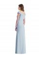 Cheapest Romantic Off the Shoulder Long Maxi Bridesmaid Dress with Side Slit UK