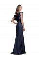 Cheapest Sleeveless Crepe Bridesmaid Dress / Prom Dress with Cascading Ruffle and Keyhole Back UK
