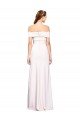 Cheapest Criss Cross Off the Shoulder Formal Crepe Bridesmaid Dress / Prom Dress with Side Slit UK
