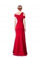 Cheapest Sleeveless Ruched Formal Crepe Mermaid Bridesmaid Dress / Prom Dress with Off The Shoulder Detail UK