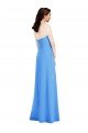 Cheapest Strapless Pleated Skirt Crepe Bridesmaid Dress / Prom Dress with Pockets UK