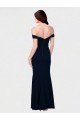 Cheapest Mermaid Off the Shoulder Long Formal Crepe Bridesmaid Dress / Prom Dress with Low Back UK