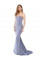 Cheapest Long Strapless Sweetheart Sweep Train Formal Crepe Bridesmaid Dress / Prom Dress with Low Back UK