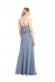 Cheapest High Neck Sheath Sleeveless Stretch Formal Crepe Bridesmaid Dress / Prom Dress UK