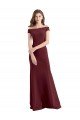 Cheapest Off the Shoulder Fit and Flare Stretch Crepe Bridesmaid Dress / Prom Dress UK