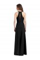 Cheapest Sleek Halter V-Neck Long A-Line Stretch Formal Crepe Bridesmaid Dress / Prom Dress with Front Slit UK