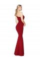 Cheapest One Shoulder Long High Neck Sleeveless Mermaid Formal Crepe Bridesmaid Dress / Prom Dress UK
