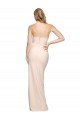 Cheapest Full Length Low Back Strapless Formal Crepe Bridesmaid Dress / Prom Dress with Thigh High Side Split UK