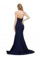 Cheapest Fit and Flare Sweetheart Long Formal Crepe Bridesmaid Dress / Prom Dress with Sweep Train UK