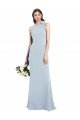 Cheapest Halter Bow Neck Open Back Soft Full Length Trumpet Bridesmaid Dress / Prom Dress UK