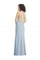 Cheapest High Neck Halter Formal Crepe Bridesmaid Dress / Prom Dress with Twist Criss Cross Back UK