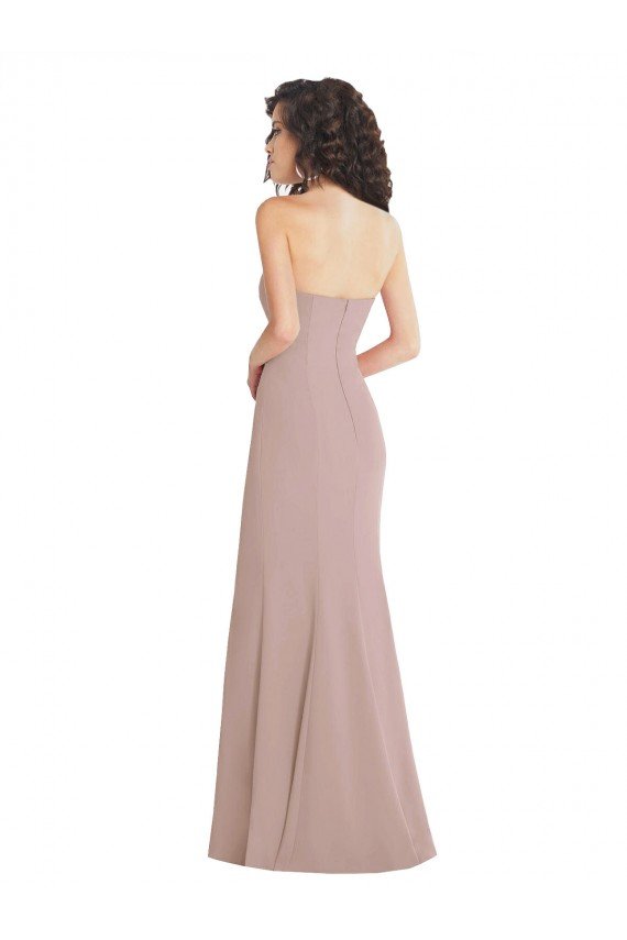 Cheapest Strapless Princess Line Formal Crepe Mermaid Bridesmaid Dress / Prom Dress UK