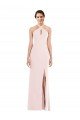 Cheapest Criss Cross Halter Princess Line Trumpet Formal Crepe Bridesmaid Dress / Prom Dress UK