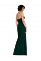 Cheapest Scooped Strapless Neckline Formal Crepe Bridesmaid Dress / Prom Dress with Side Slit UK