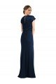 Cheapest Soft Bow Blouson Bodice Trumpet Formal Crepe Bridesmaid Dress / Prom Dress UK