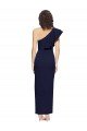 Cheapest Ruched Floor Length Long Formal Crepe Bridesmaid Dress / Prom Dress with Shoulder Ruffles UK