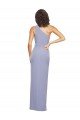 Cheapest Floor Length One Shoulder Formal Crepe Bridesmaid Dress / Prom Dress with Pencil Skirt and Side Split UK