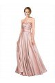 Cheapest Long Plated Strapless Sweetheat Formal Stretch Satin Bridesmaid Dress / Prom Dress UK