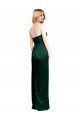 Cheapest Scooped Strapless Neckline Stretech Satin Bridesmaid Dress / Prom Dress with Side Slit UK