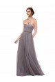 Cheapest Strapless Tulle Bridesmaid Dress with Waistband UK