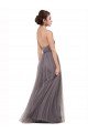 Cheapest Strapless Tulle Bridesmaid Dress with Waistband UK