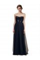 Cheapest Strapless Sequined Lace Long Bridesmaid Dress with Pleats UK