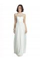 Cheapest High Neckline Long Tulle Bridesmaid Dress with Illusion Front UK