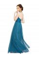 Cheapest High Neck Halter Pleated A-Line Tulle Bridesmaid Dress UK