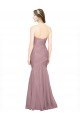 Cheapest Mermaid Strapless Tulle Bridesmaid Dress with All Over Pleats UK