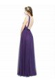 Cheapest Twisted Straps Sweeheart Long Tulle Bridesmaid Dress Open Back UK