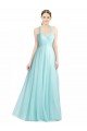 Cheapest Ruched Sweetheart Neckline A-Line Tulle Bridesmaid Dress with Tie Open Back UK