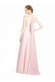Cheapest Ruched Sweetheart Neckline A-Line Tulle Bridesmaid Dress with Tie Open Back UK