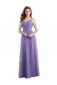 Cheapest Sweetheart Deep V-Back Tulle Bridesmaid Dress with Draped Bodice UK