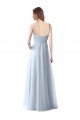 Cheapest Wrapped Ruched Natural Waist Slim Soft Tulle Bridesmaid Dress UK