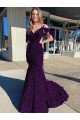 Cheapest Cold Shoulder Sleeveless Long Court Train Velvet Sequin Prom Dress UK