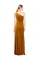 Cheapest Sleek One Shoulder Long Formal Velvet Bridesmaid Dress / Prom Dress UK