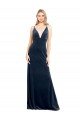 Cheapest V-Back Long Velvet Bridesmaid Dress / Prom Dress with Notched V-Neck and Spaghetti Straps UK