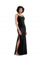 Cheapest Modern Floor-Length Formal Velvet Bridesmaid Dress / Prom Dress with Cowl Neck and Spaghetti Straps UK
