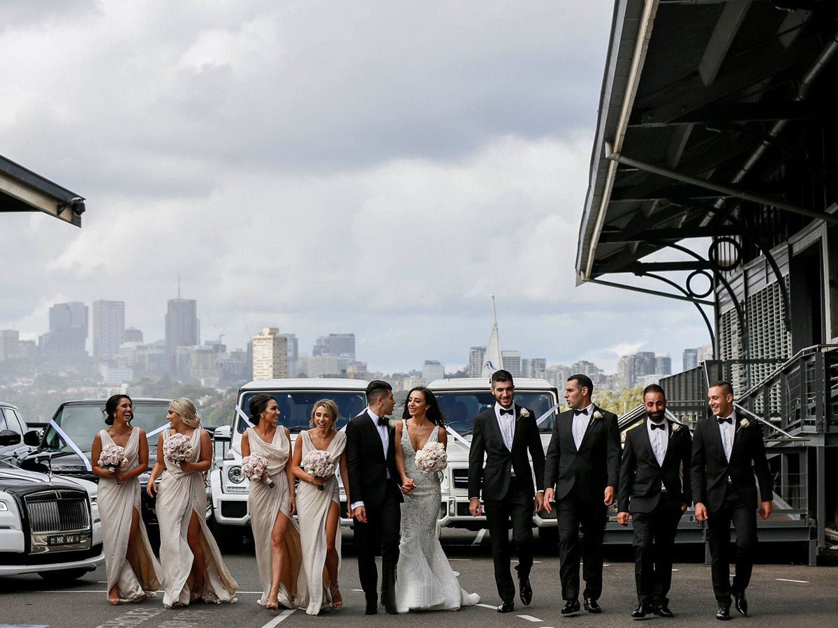 Full Length Luxe Chiffon Long Champagne bridesmaid dresses UK with Sexy High Slit and Front Ruffles